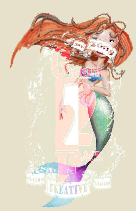Mermaid w/o background (version 2) PNG PNG File Gemini2face Art E-Store 