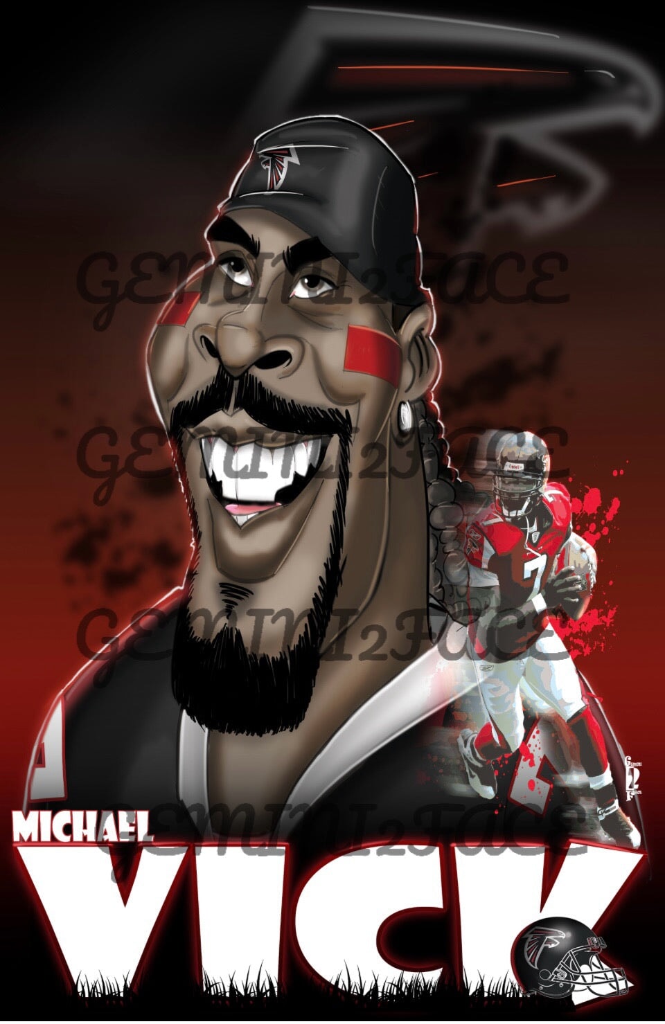 Vick w/background JPEG PNG File Gemini2face Art E-Store 