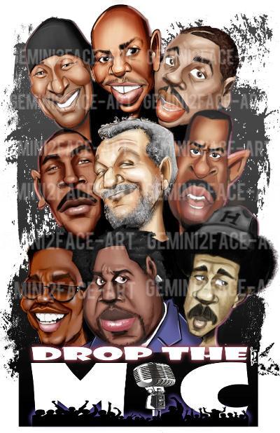 Drop The Mic Comedy w/background PNG PNG File Gemini2face Art E-Store 