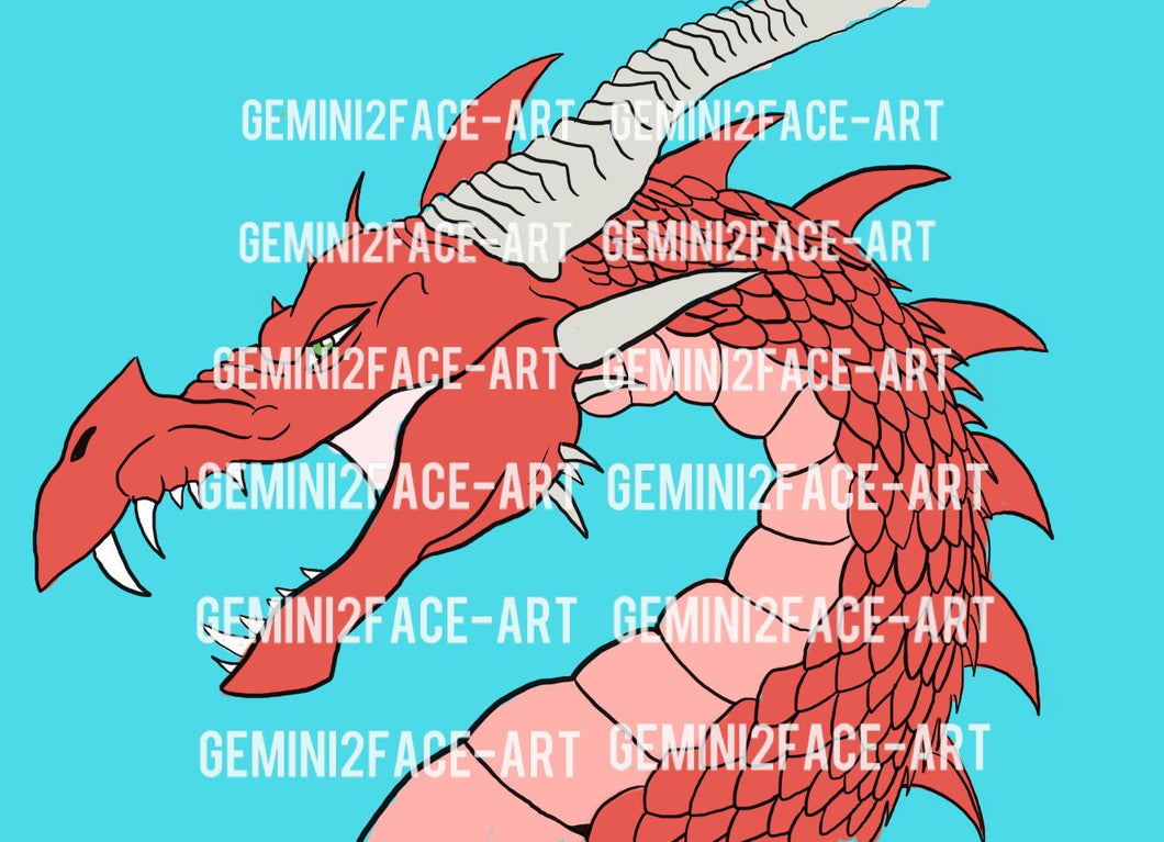 Dragon Canvas Line Art Line Art Gemini2face Art E-Store 
