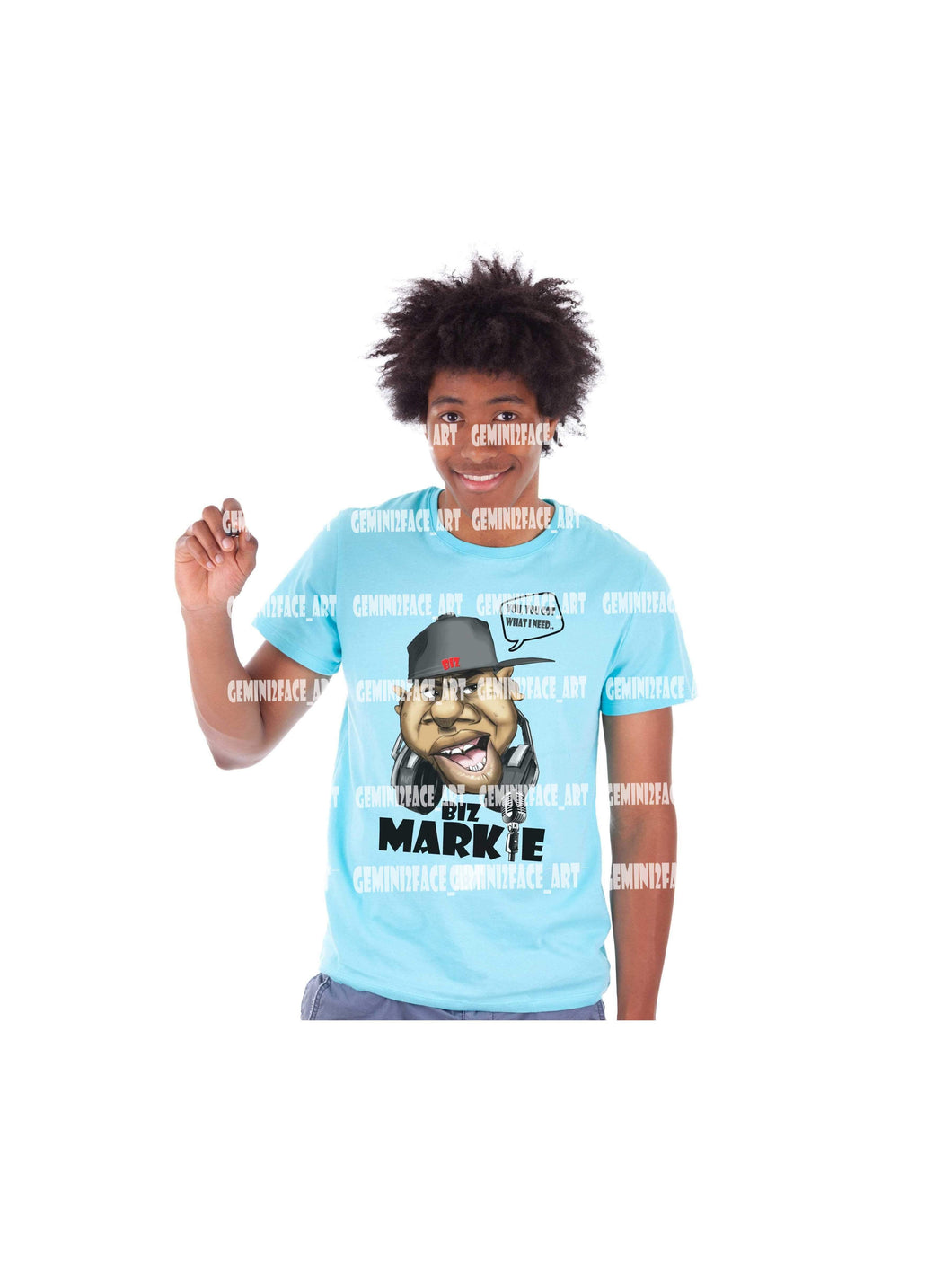 Biz Markie Short Sleeve Shirt Gemini2face Art E-Store 