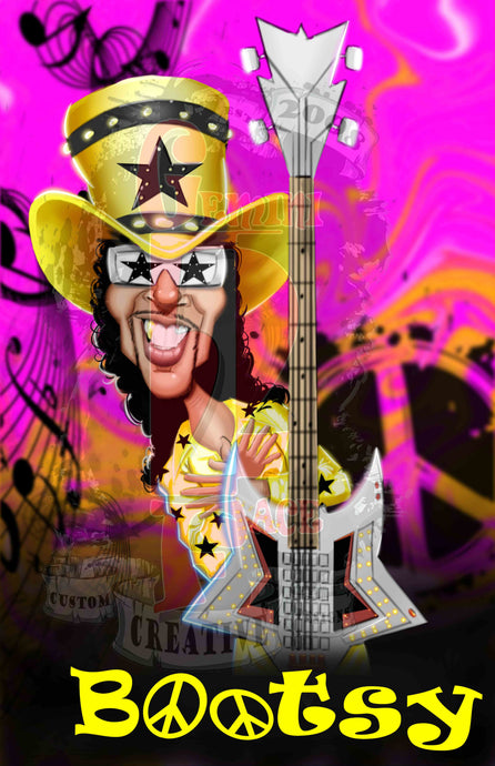 Bootsy w/background Jpeg PNG File Gemini2face Art E-Store 