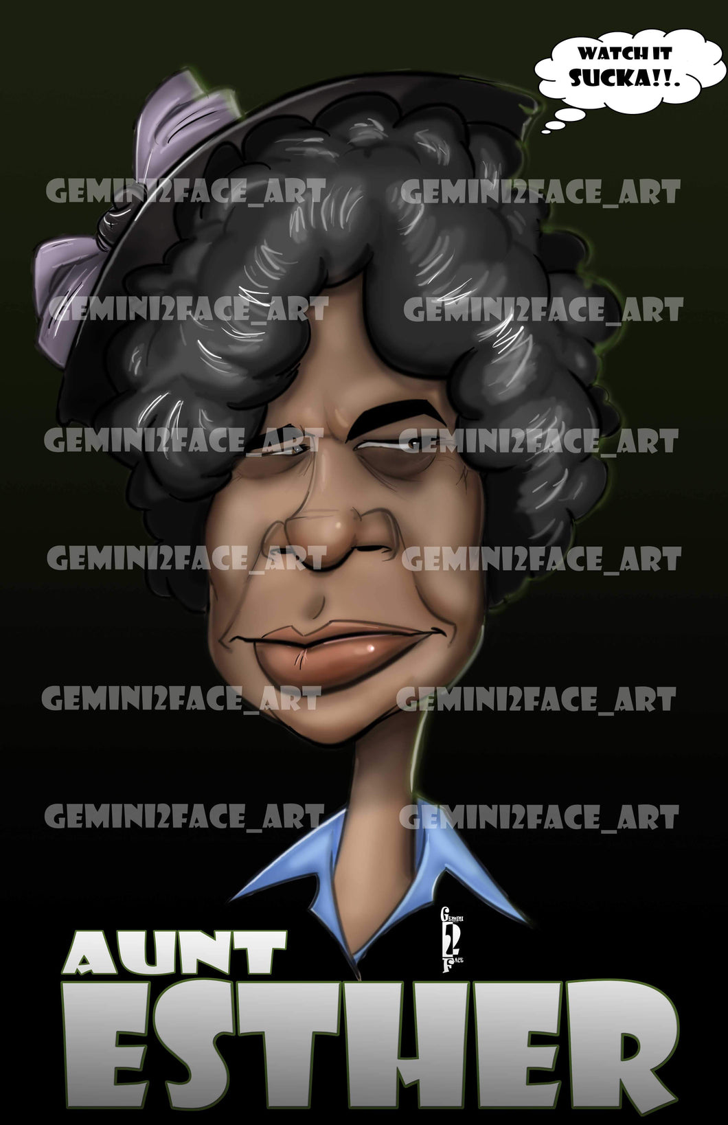 Aunt Esther PNG File Gemini2face Art E-Store 