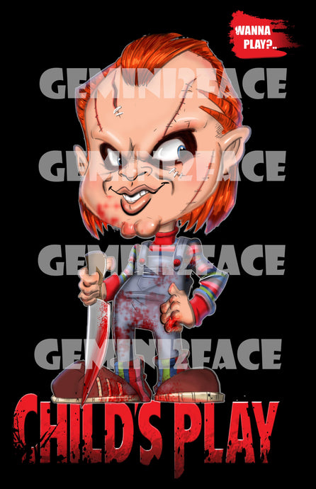 Chucky (exclusive) PNG PNG File Gemini2face Art E-Store 