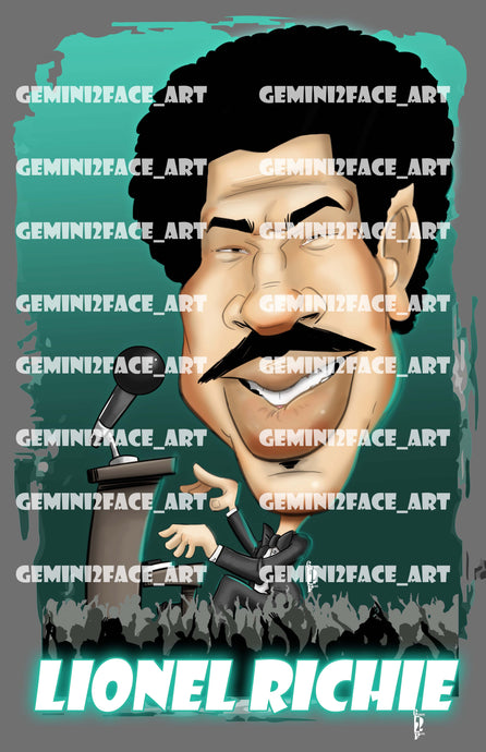 Lionel Richie Canvas Line Art Line Art Gemini2face Art E-Store 