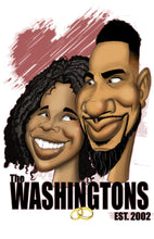 Load image into Gallery viewer, Caricature Couple Custom Caricature Gemini2face Art E-Store 
