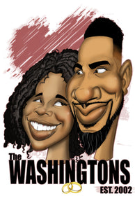 Caricature Couple Custom Caricature Gemini2face Art E-Store 