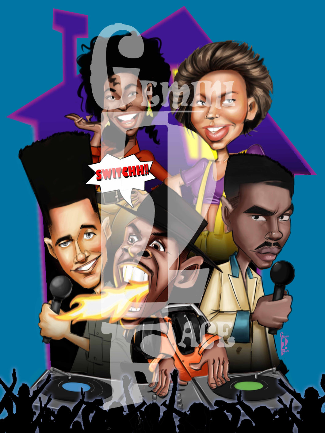 House Party (version 2) PNG PNG File Gemini2face Art E-Store 