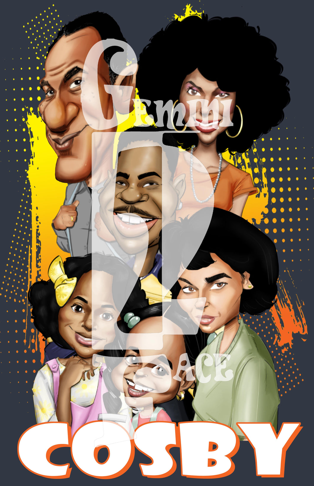 Cosby Crew w/background PNG PNG File Gemini2face Art E-Store 