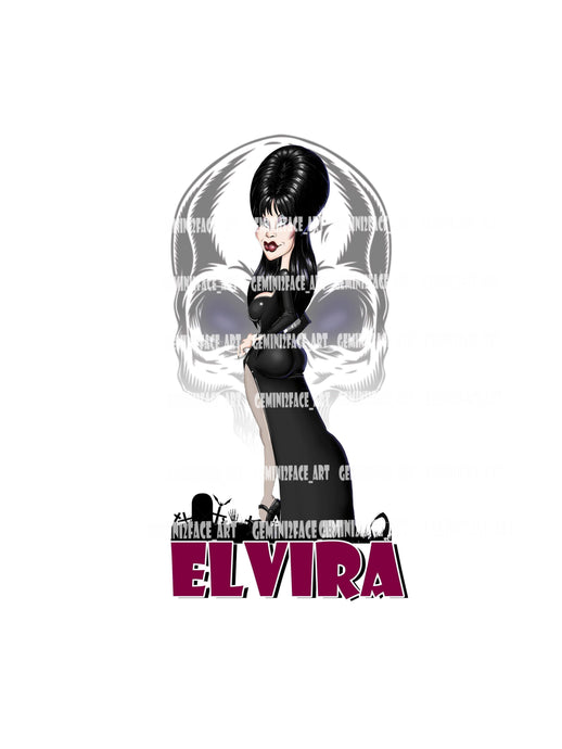 Elvira w/words (exclusive) PNG PNG File Gemini2face Art E-Store 
