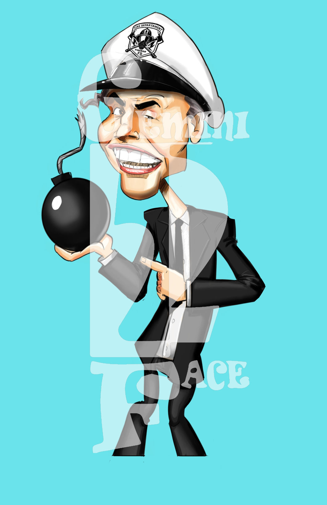 Fire Marshall Bill w/o background (exclusive) PNG PNG File Gemini2face Art E-Store 