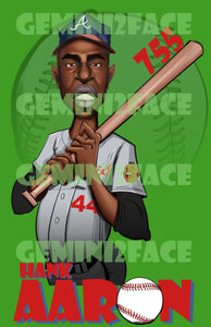 Hank Aaron w/o background (exclusive) PNG PNG File Gemini2face Art E-Store 