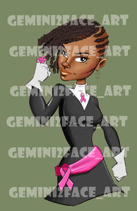 Female Hero Canvas Line Art Line Art Gemini2face Art E-Store 