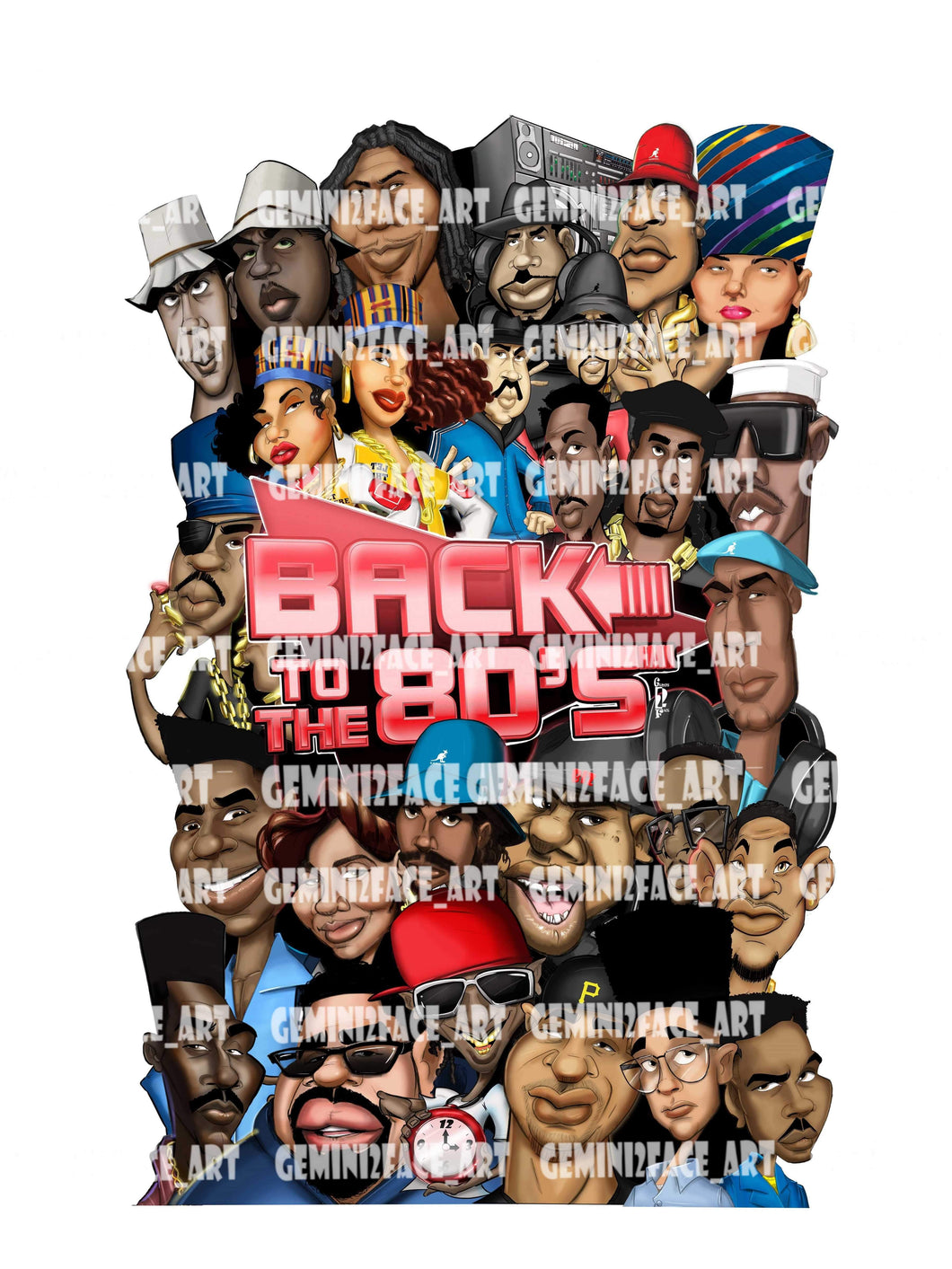 Back To The 80’s (Hip-Hop Mural) Print Gemini2face Art E-Store 