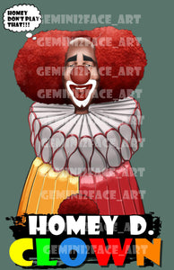Homey D Clown PNG PNG File Gemini2face Art E-Store 