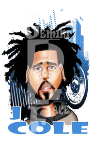 J Cole w/background (exclusive) PNG PNG File Gemini2face Art E-Store 