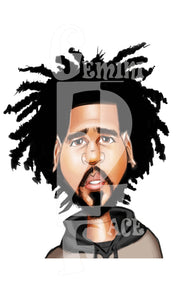 J Cole w/o background (basic) PNG PNG File Gemini2face Art E-Store 