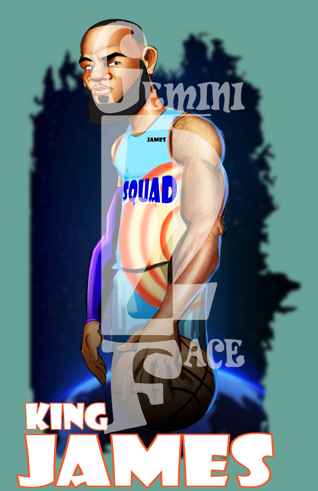 King James (exclusive) PNG PNG File Gemini2face Art E-Store 