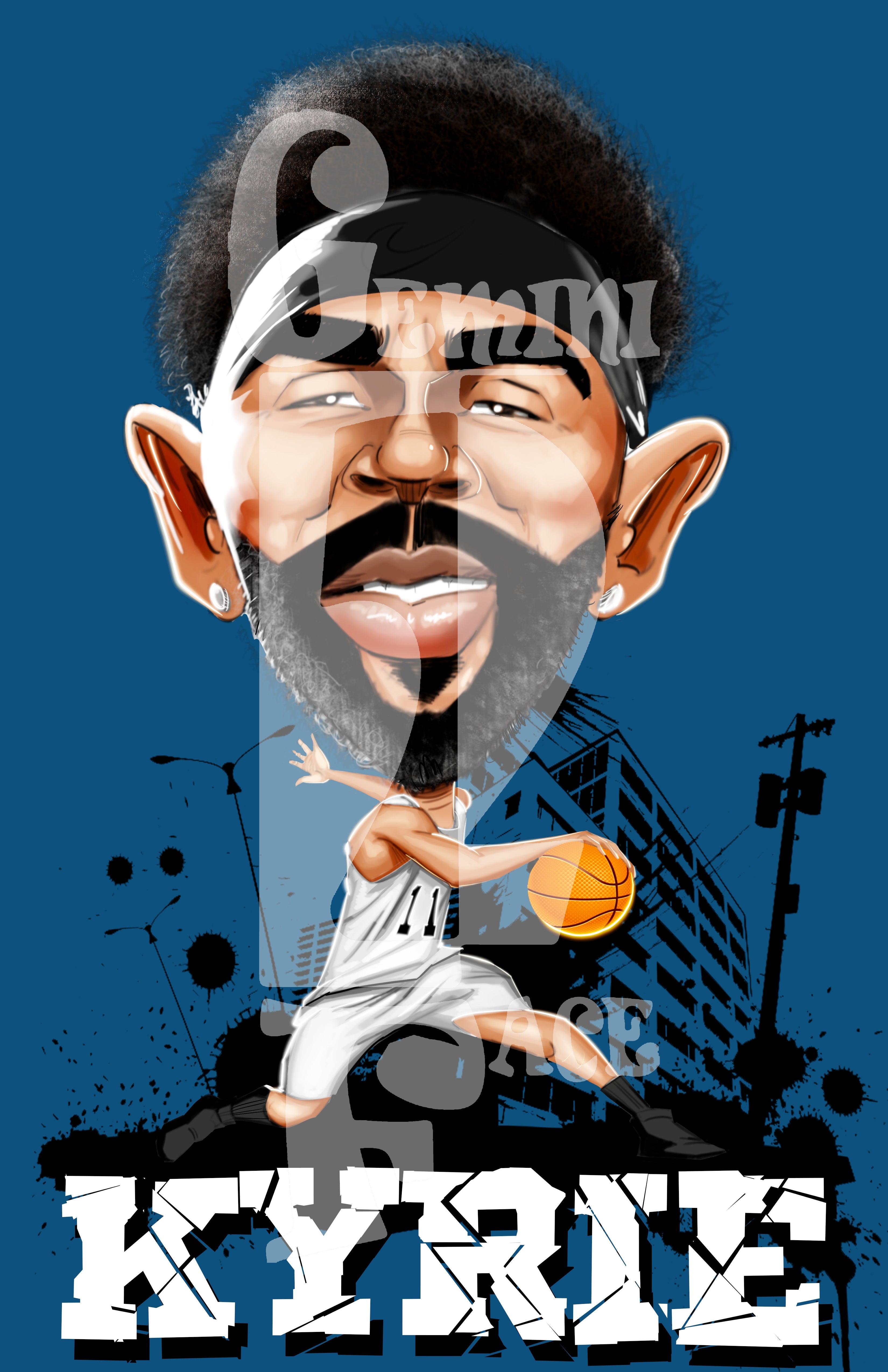 Kyrie w/background PNG – Gemini2face Art E-Store