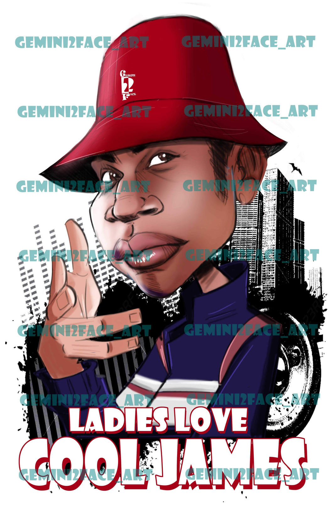 LL Cool J (version 2) PNG PNG File Gemini2face Art E-Store 