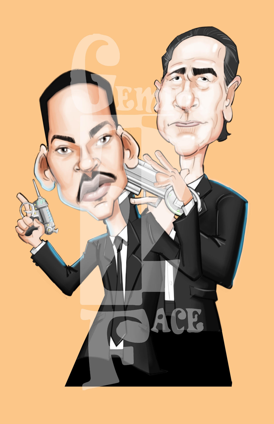 MIB w/o background (exclusive) PNG PNG File Gemini2face Art E-Store 
