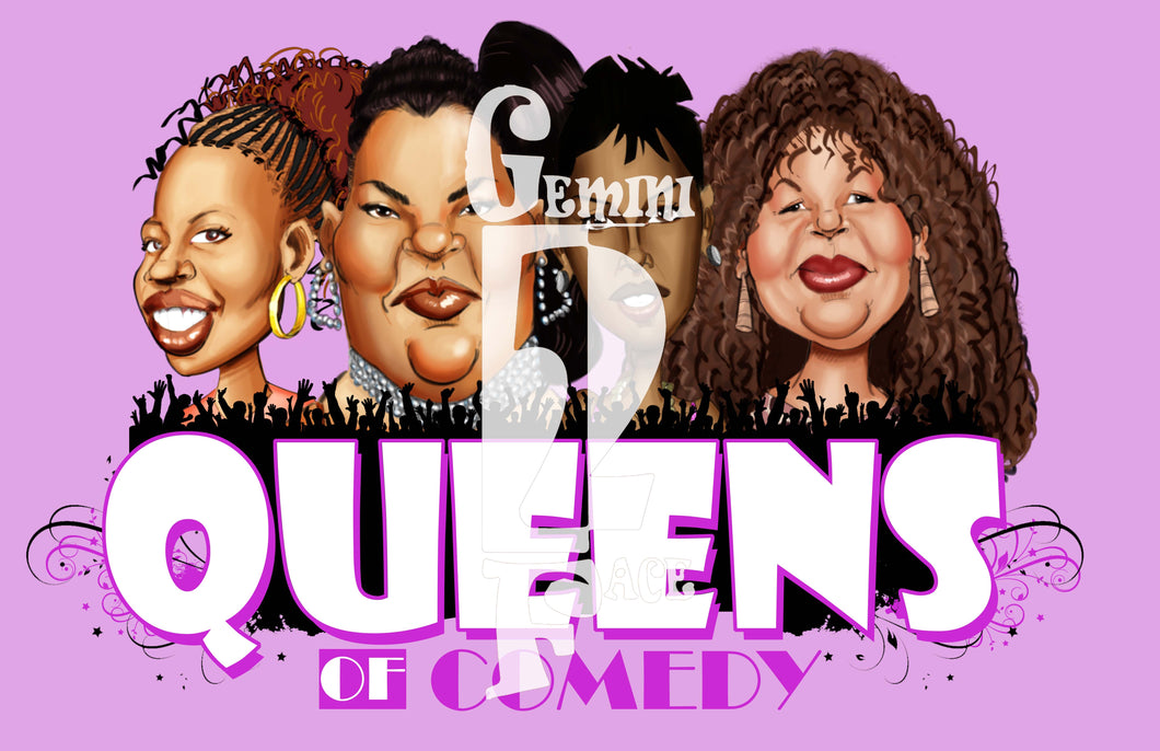 Queens of Comedy w/background PNG PNG File Gemini2face Art E-Store 