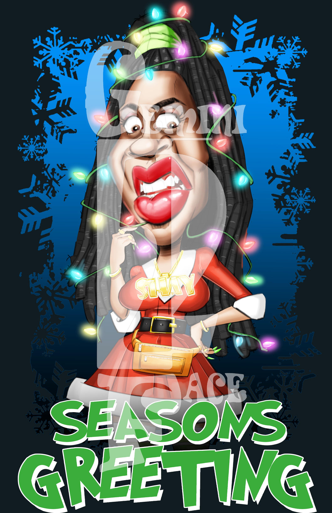 Nay-Nay Christmas w/background PNG PNG File Gemini2face Art E-Store 