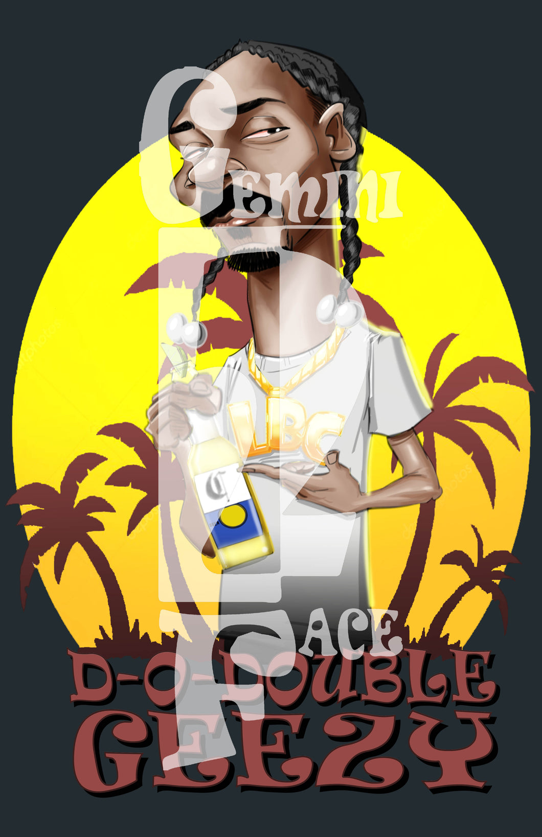Snoop w/background PNG PNG File Gemini2face Art E-Store 
