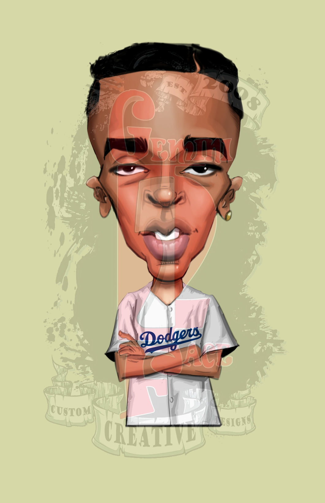 Spike Lee w/o background PNG PNG File Gemini2face Art E-Store 