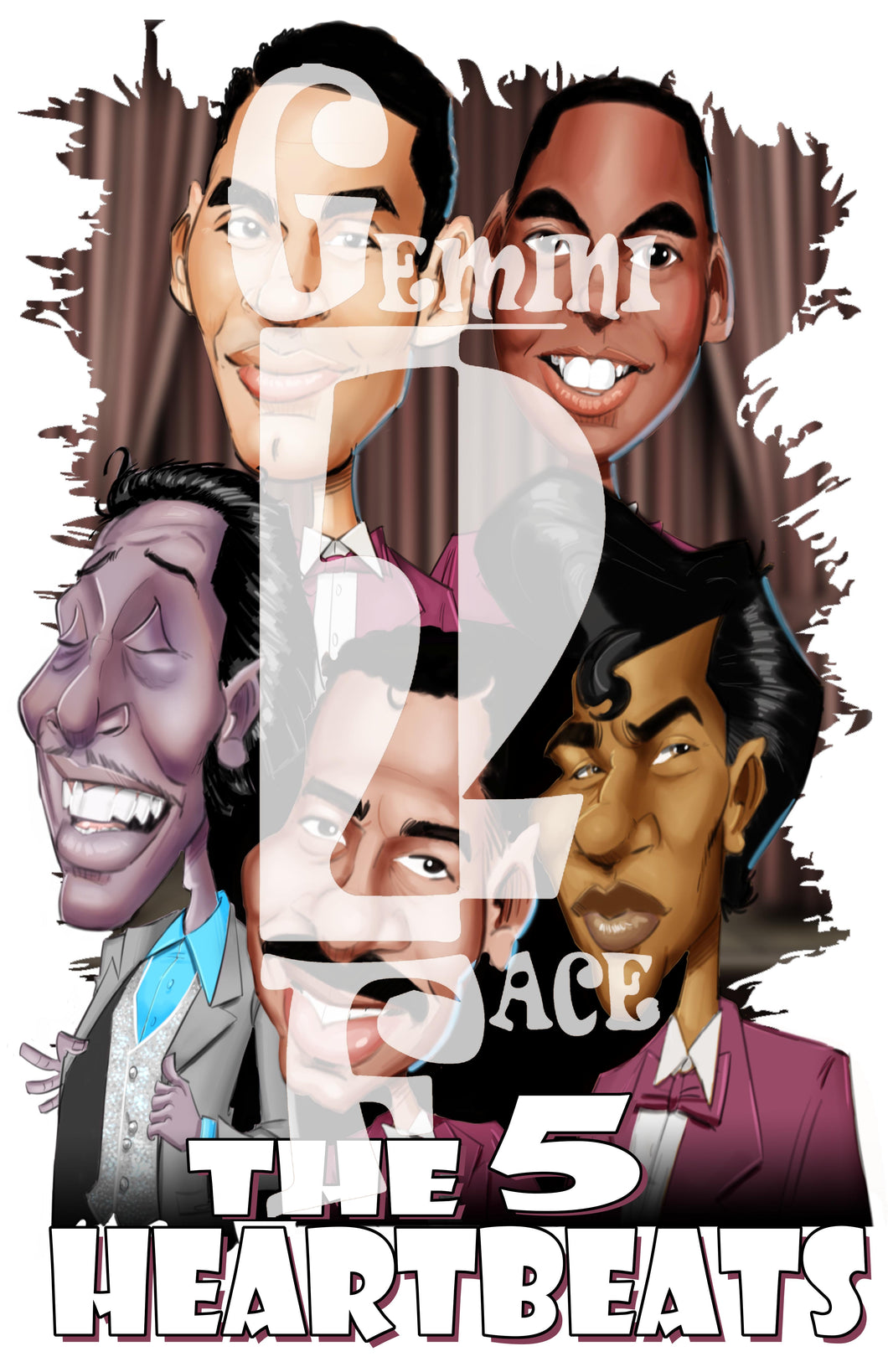 5 Heartbeats w/background PNG PNG File Gemini2face Art E-Store 