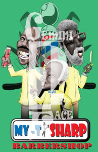 Coming 2 America Barbers w/background PNG PNG File Gemini2face Art E-Store 