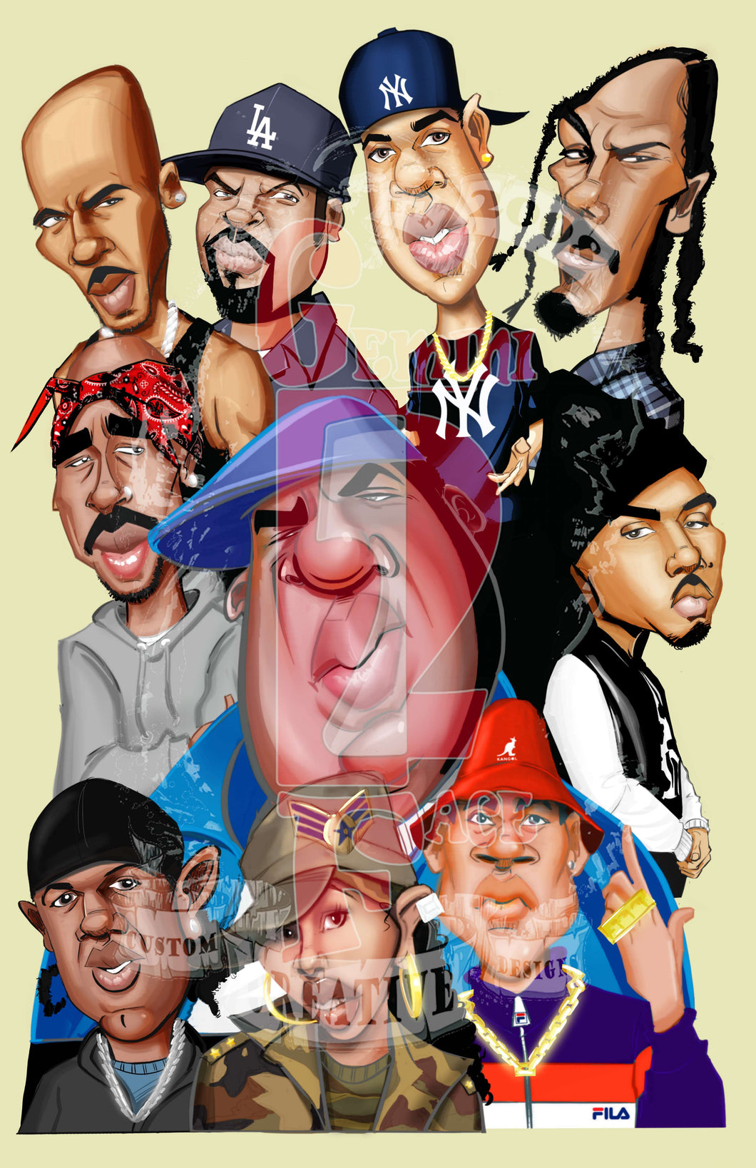 Hip-Hop top ten w/o background PNG PNG File Gemini2face Art E-Store 