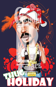Tupac Christmas w/background PNG PNG File Gemini2face Art E-Store 