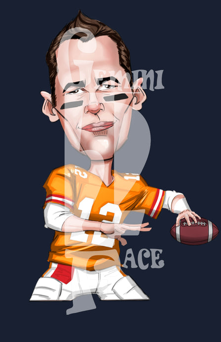 Tom Brady Bucs Throwback w/o (exclusive) PNG PNG File Gemini2face Art E-Store 