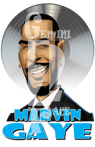 Marvin Gaye w/background (basic) BOGO PNG PNG File Gemini2face Art E-Store 