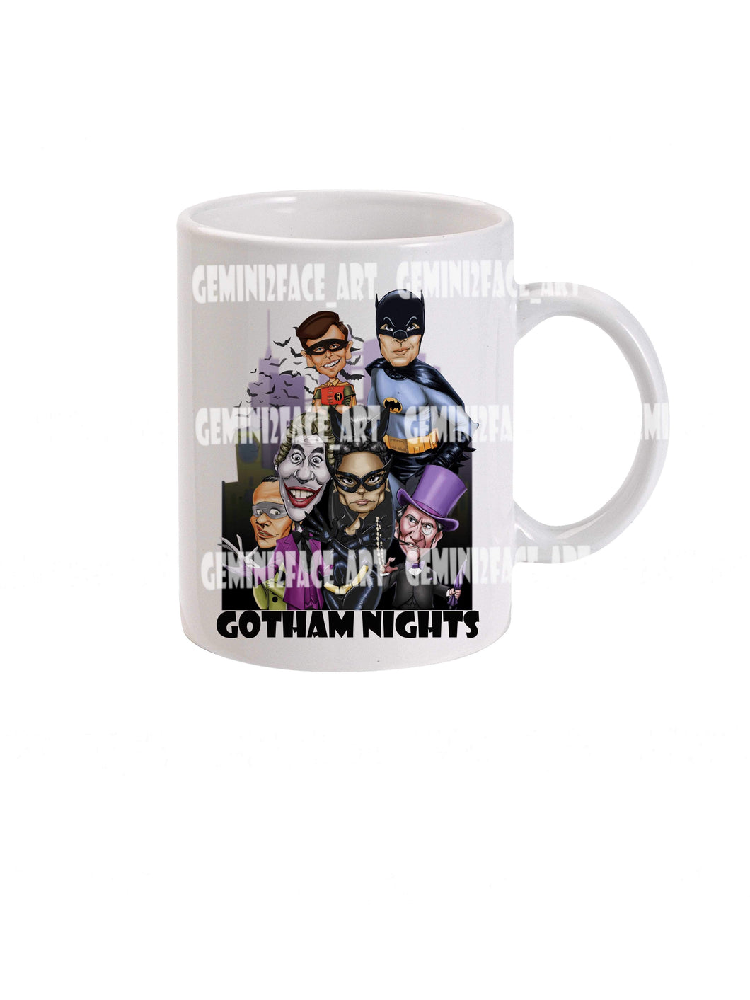 Gotham Nights Mug Gemini2face Art E-Store 