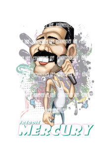 Freddie Mercury (DTG) Shirt Gemini2face Art E-Store 