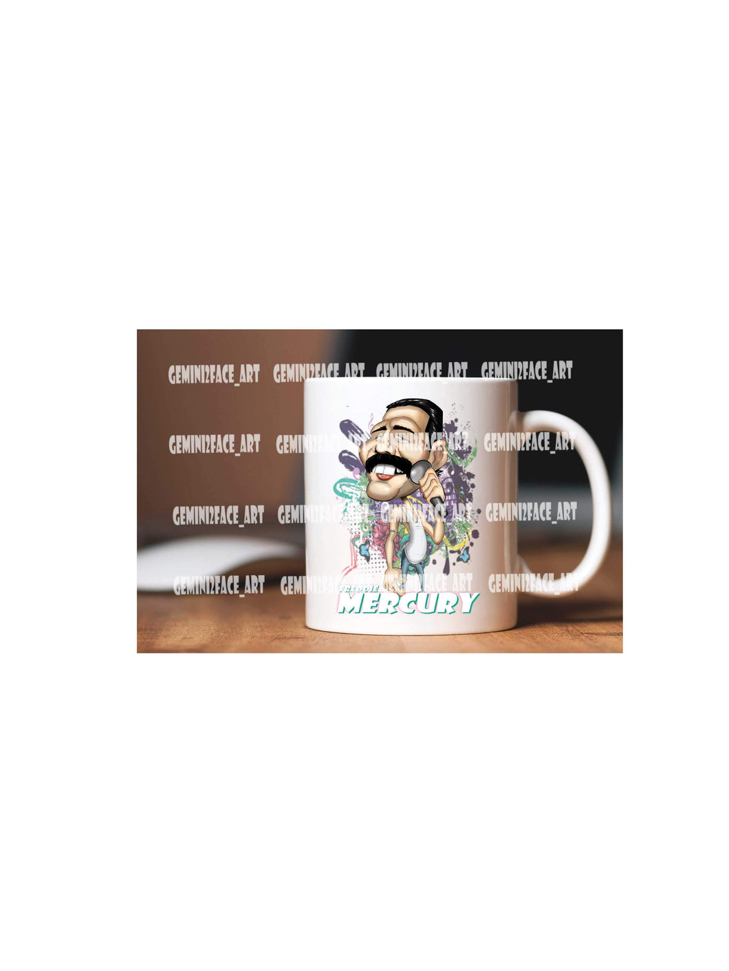 Freddie Mercury Mug Gemini2face Art E-Store 