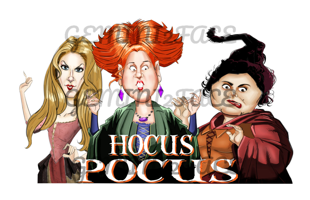 Hocus Pocus w/o background PNG PNG File Gemini2face Art E-Store 