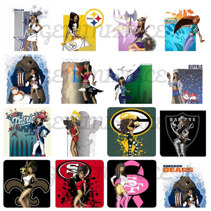 NFL Team Jpegs PNG File Gemini2face Art E-Store 