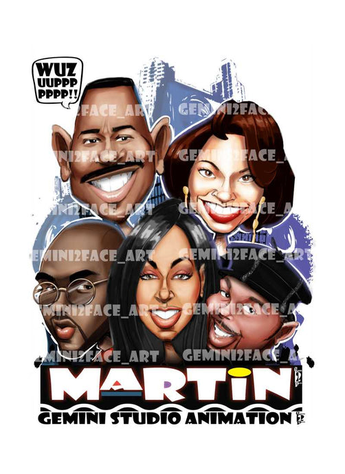 Cast of Martin (Print) Print Gemini2face Art E-Store 