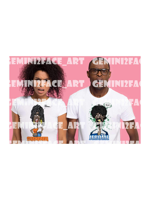 Sheneneh Short Sleeve Shirt Gemini2face Art E-Store 